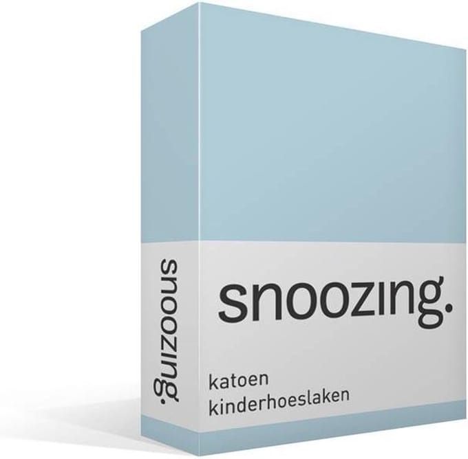 Snoozing - Katoen - Kinderhoeslaken - Junior - 70x150 cm - Hemel
