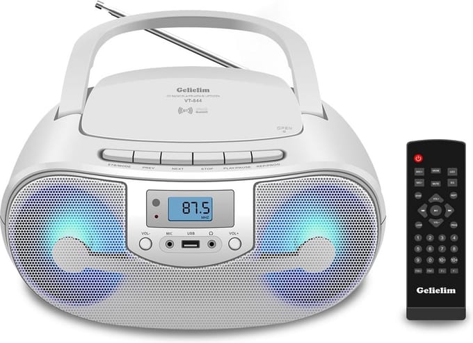 Draagbare CD-speler met Bluetooth en AM/FM Radio