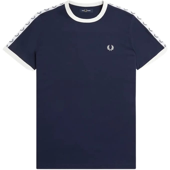 SINGLES DAY! Fred Perry - T-Shirt Navy M4620 - Heren - Maat XL - Modern-fit