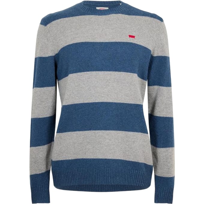 Levis Heren Batwing Logo Crew Hals Trui (Sargasso Zee)