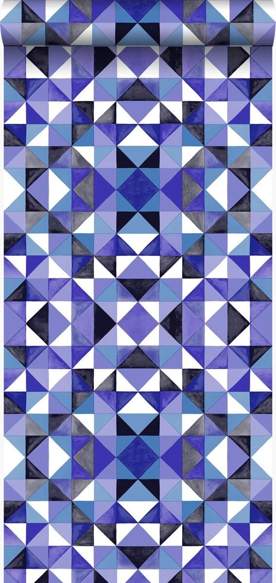 Origin Wallcoverings behang kubisme paars - 53 cm x 10.05 m - 346910