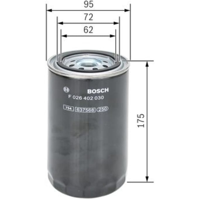 Brandstoffilter BOSCH F 026 402 030