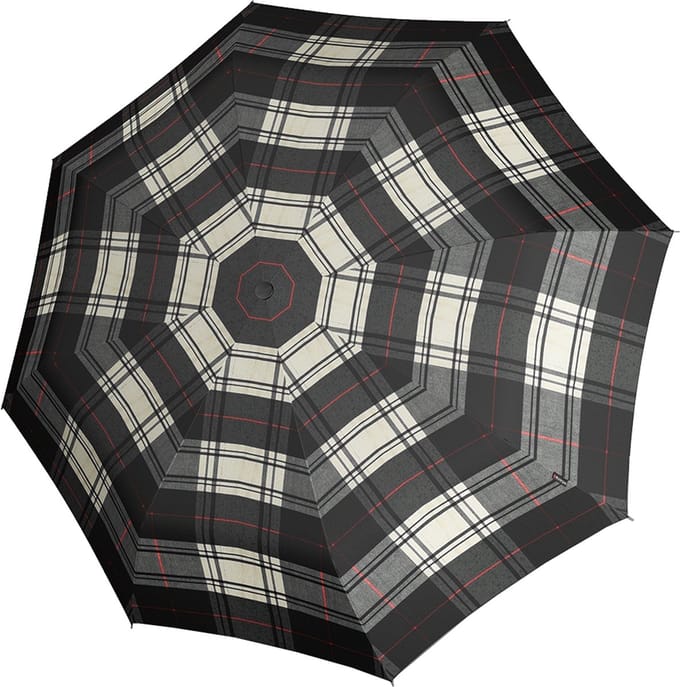 Knirps T.200 M Duomatic - Zakparaplu Regenschirm (check black/white)