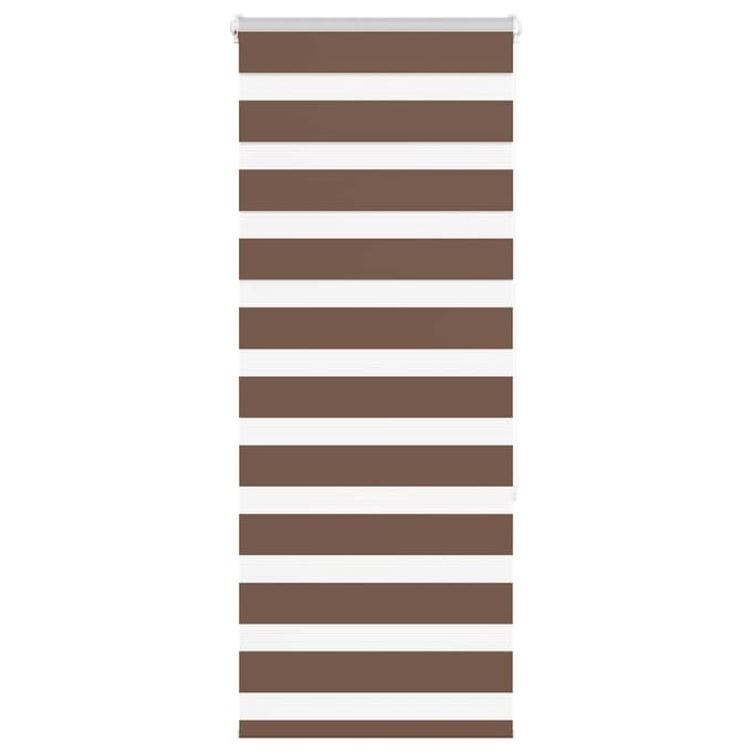 vidaXL - Zebra - rolgordijn - 55x150 - cm - stofbreedte - 50,9 - cm - polyester - bruin