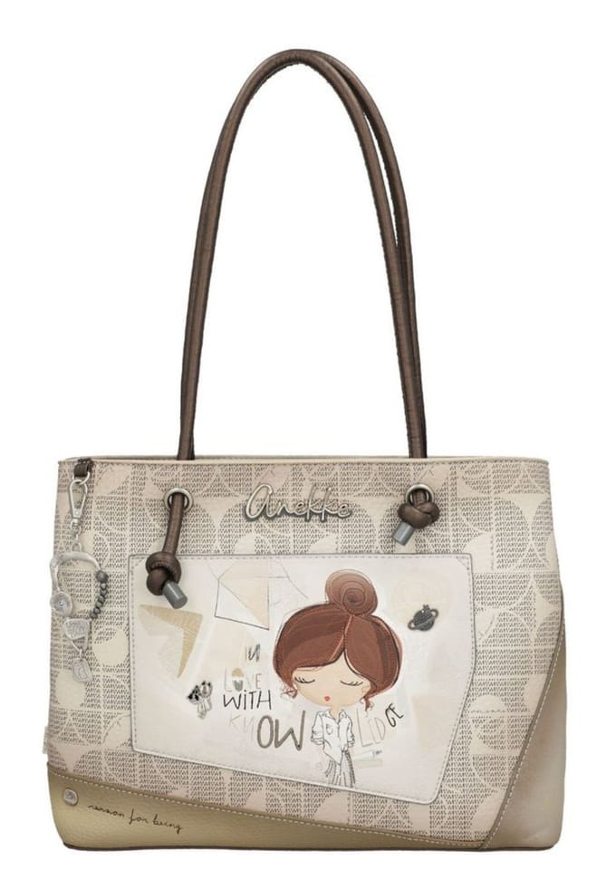 Anekke schoudertas Sophia Tote Bag Multicolor beige