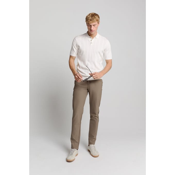 No Excess Pullover Short Sleeve Polo Button Solid Jacquard Offwhite Talla: XXL | Polos Outlet | Hombre | Blanco