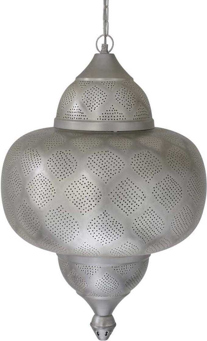 Safaary - Oosterse Hanglamp Zilver Verica Ø 40 x 68cm