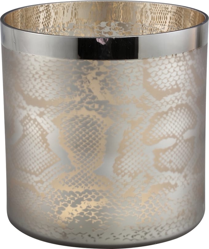 PTMD Windlicht Rinaldo - 20x20x20 cm - Glas - Bruin