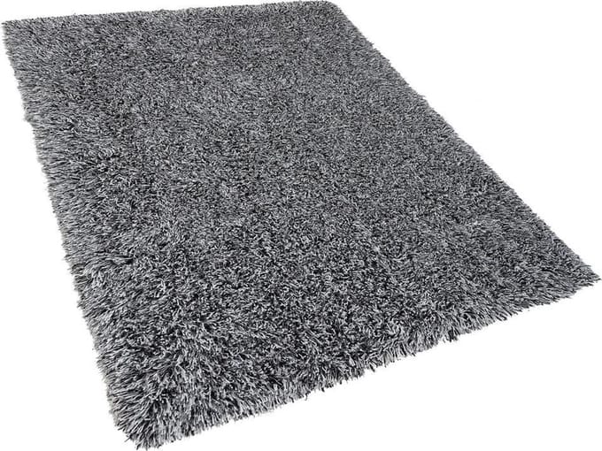 CIDE - Shaggy vloerkleed - Zwart/Wit - 160 x 230 cm - Polyester