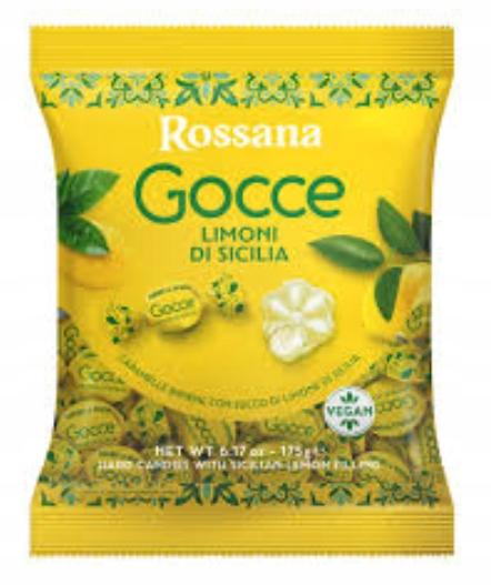 Rossana Druppels Snoepjes Karamel snoepjes met citroenvulling Fida 175g
