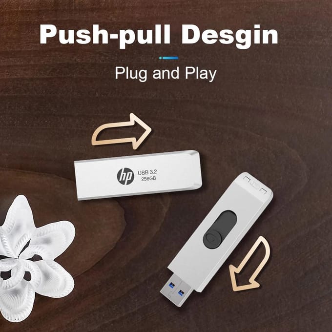 Clé USB HP 819w 3.2 Haute Vitesse Clés Stockage Externe Métal Clé USB Personnalité Créative Musique Voiture 32GB white