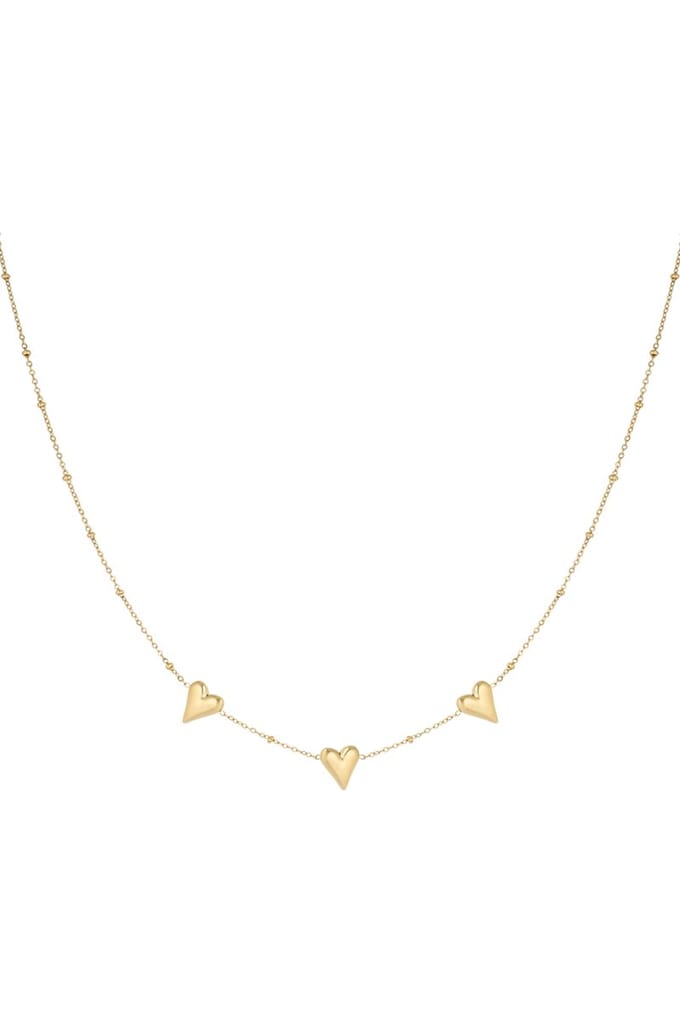 Triple love ketting -goud
