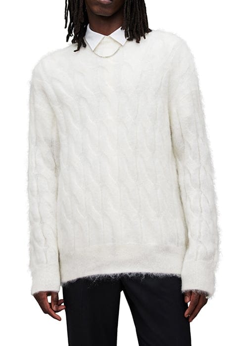 AllSaints Kosmic Crew Ecru Taglia: S | Maglioni a maglia Outlet | Uomo | Marrone