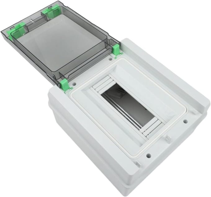 Verdeeldoos Buiten - Zekeringkast Waterdicht - PV Installaties - IP65 Bescherming - 9 Circuits - Wit