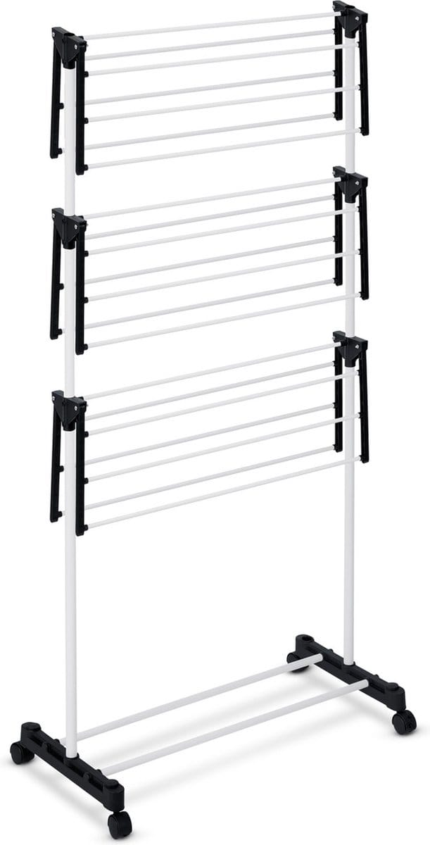 Delia opvouwbare staande wasdroger - wit - 15 m