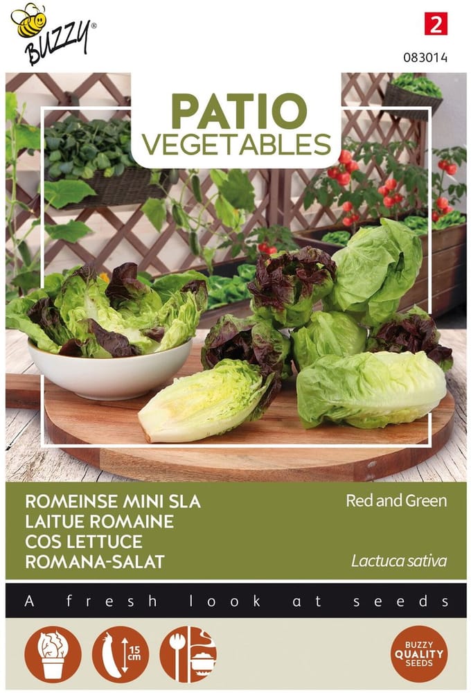 Buzzy® Patio Vegetables, Romeinse Mini-sla (gemengd)
