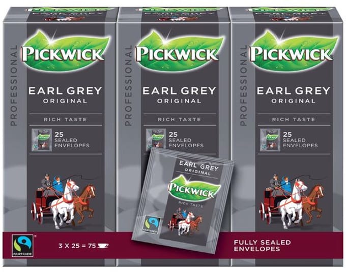 Thee pickwick fairtrade earl grey 25x2gr | Omdoos a 3 pak x 25 stuk |