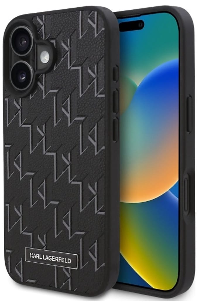 Karl Lagerfeld Hot Stamp Magsafe iPhone 16 Case - Black
