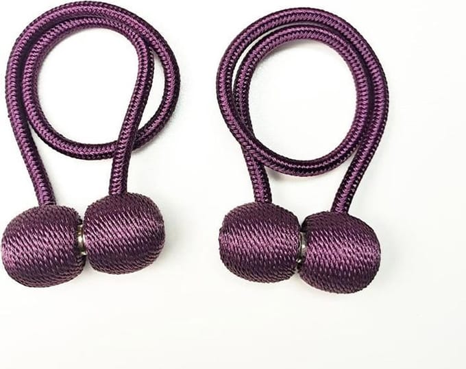 Gordijn Houder - Magnetisch - 2 Stuks - 45cm - Paars