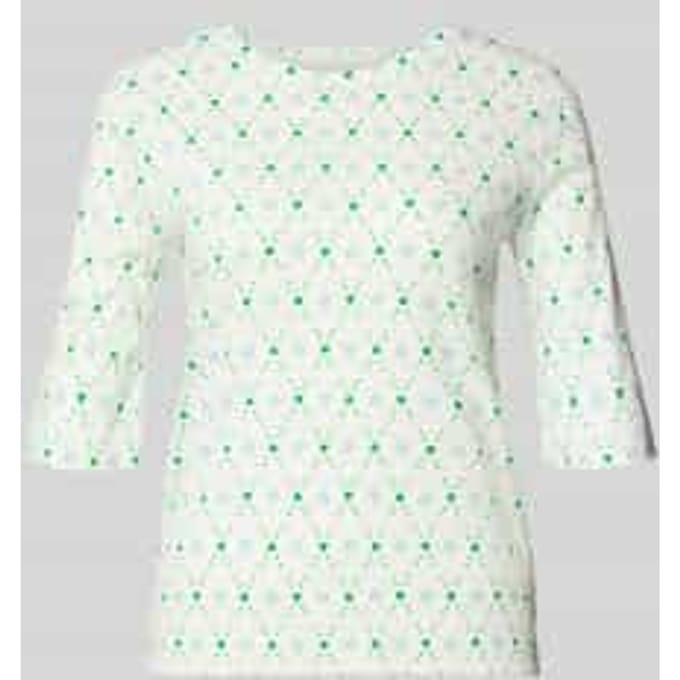 Regular fit shirt met lange mouwen met all-over motiefprint
