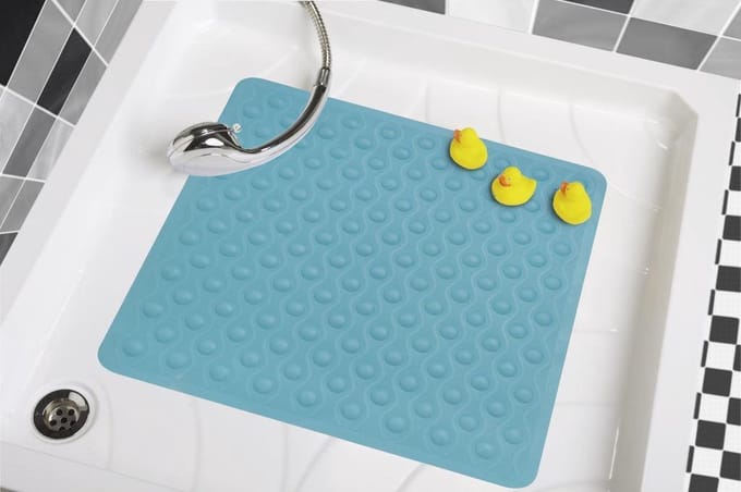 Papillon Antislip Douchemat - 100 zuignappen - Rubber - 50x50 - Blauw