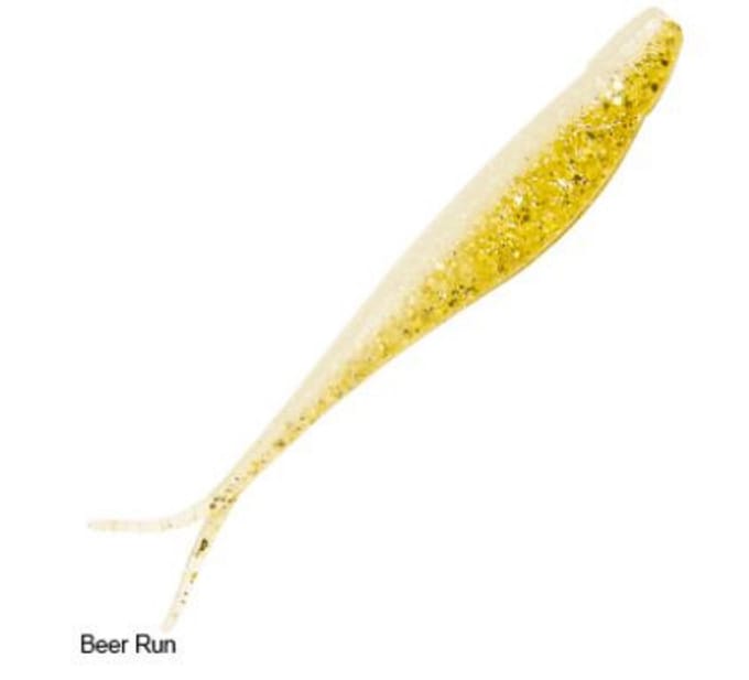 Zman Soft Lure Jerk ShadZ Geparfumeerd 4 Inch 5/Pack Beer Run (6022) white