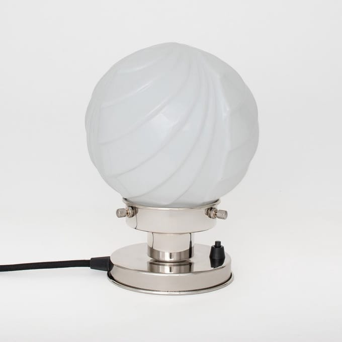 Tafellamp Swingbulb 20's Nikkel - Art Deco Trade