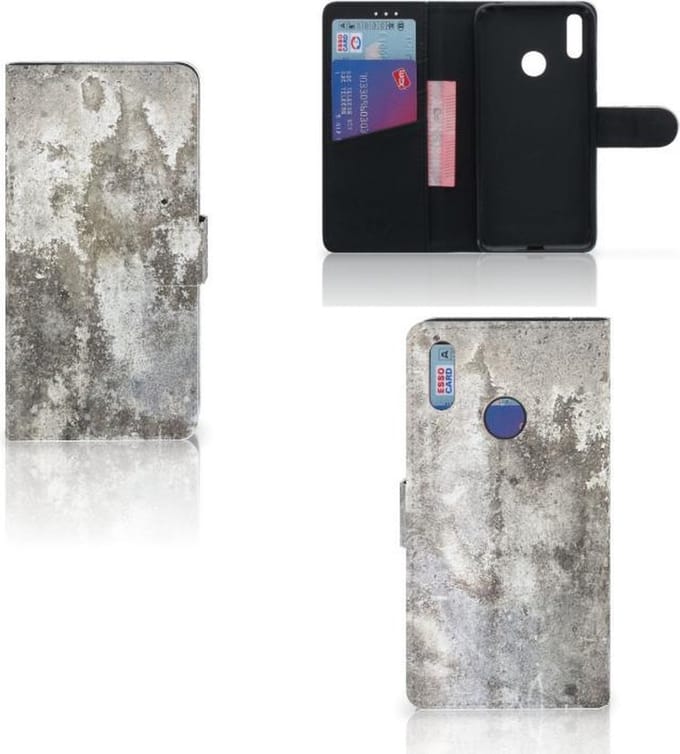 Huawei Y7 (2019) Bookcase Beton Print