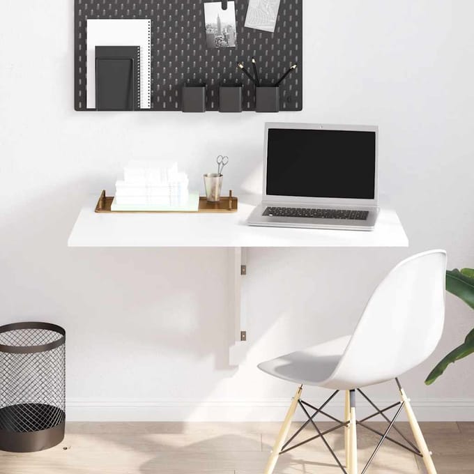 Vidaxl Opklapbare Wandtafel, Wit, 100 X 60 Cm
