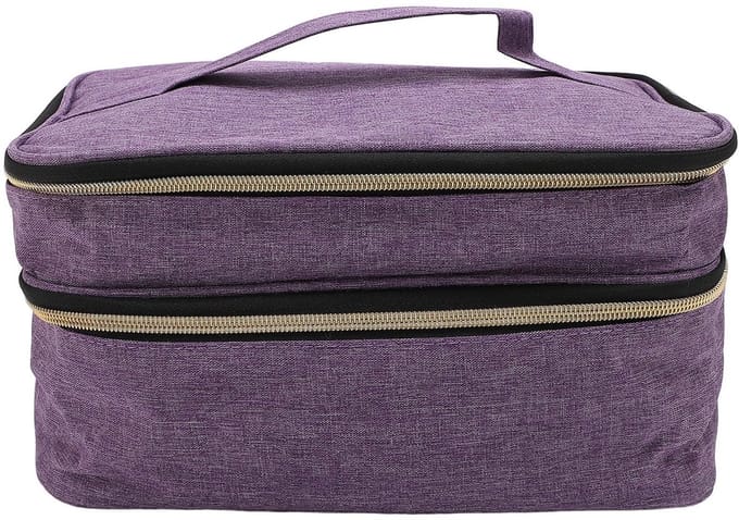 Dailygoods- Naaiaccessoires Organizer Dubbele Laag - Meerdere Compartimenten - Polyester - Waterdicht - Handige Opslag - Inclusief 4 Elastische Lussen - Opbergtas