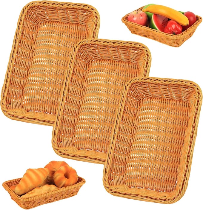 Solidchoice - Set van 3 Broodmanden voor Keuken en Tafel