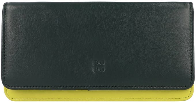 DuDu Canarie Portemonnee RFID-bescherming Leder 17.5 cm - Dames - Horizontaal - mangrove