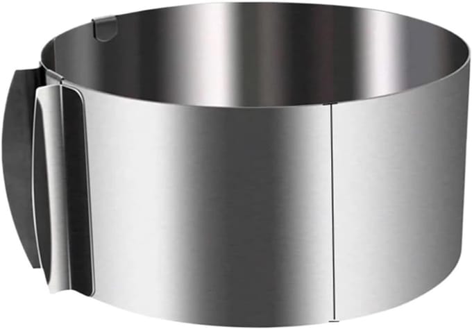 Taartring - Bakvorm Ring - Desserts Vormen - Verstelbaar - 155 tot 30 cm - Zilver