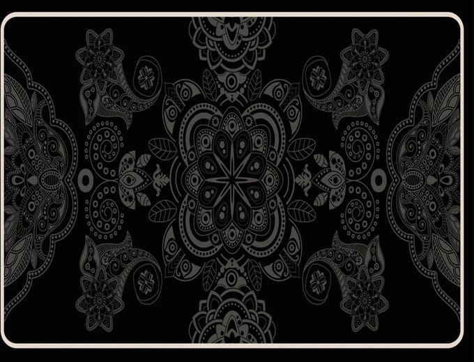 Vinyl | Vloerkleed vinyl | Nero | 170x170 cm