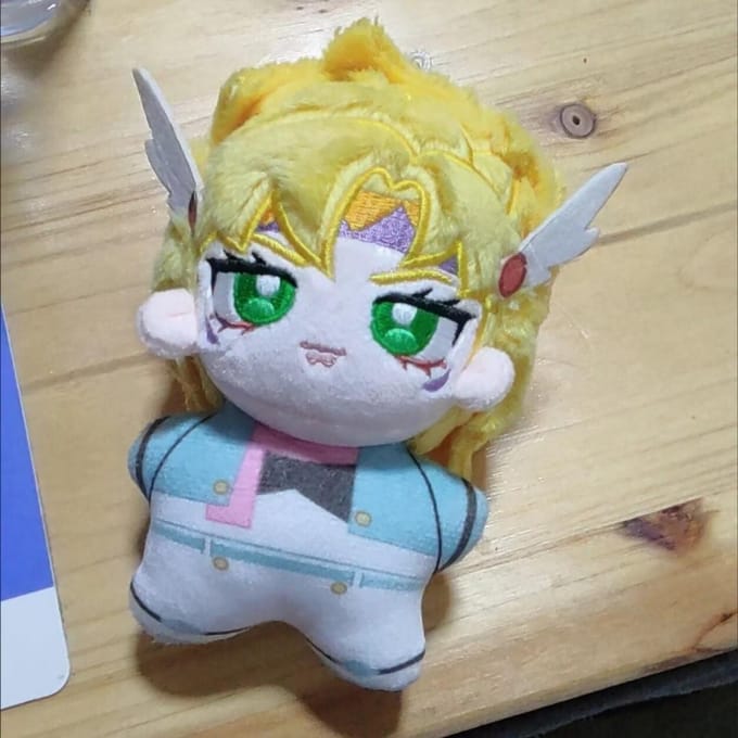 Jojo'S Bizarre Adventure Caesar Pluche Pop 10cm Hanger Knuffel Fan Cadeau Caesar Anthonio Zeppeli Rugzak Pluche Pop 10cm white