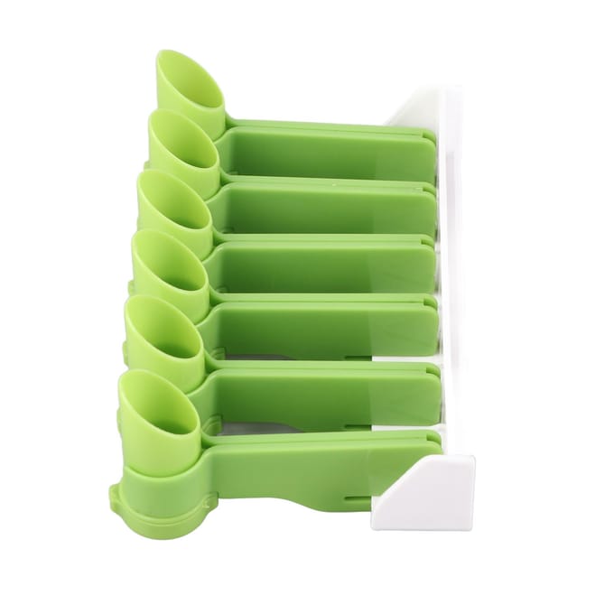 Support à Clips pour Sacs d'Assaisonnement Rotatif Mural Porte-Clips pour Sacs d'Épices avec Fermeture Distributrice pour Uniform Size green