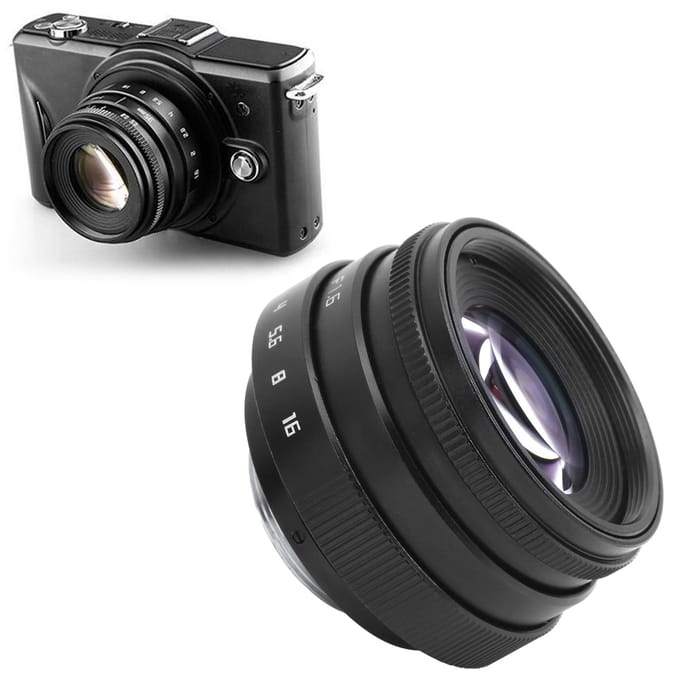 35mm F1.6 C Mount Groot Diafragma Handmatige Vaste Focus Portret Camera Lens Accessoirezwart gray