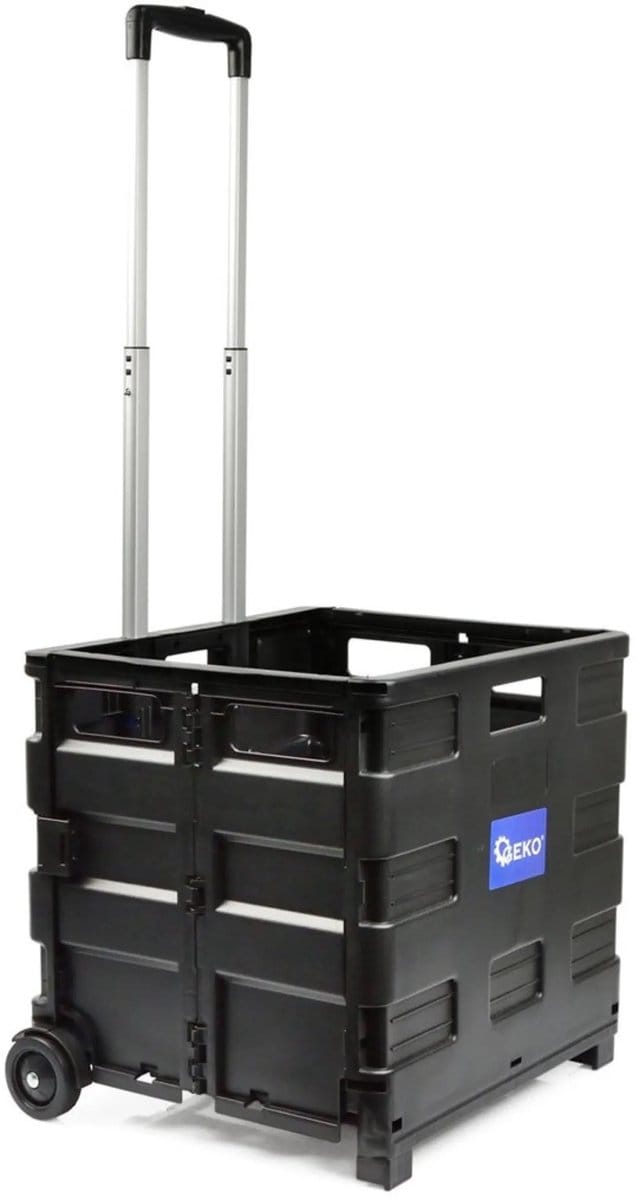 GEKO Opvouwbare transporttrolley - telescopische handgreep - 35 kg - compact ontwerp