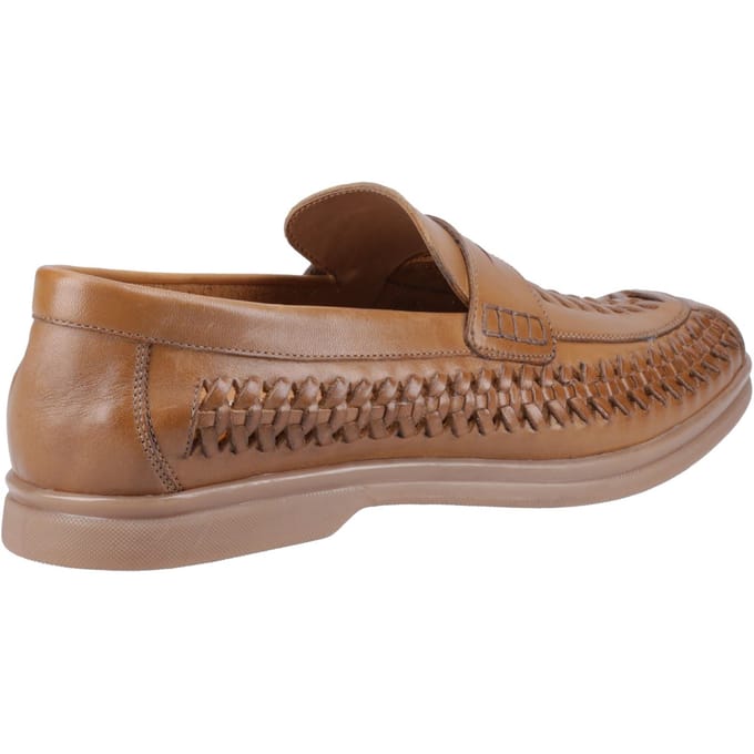 Hush Puppies Bowie Leer Heren Tan Instappers