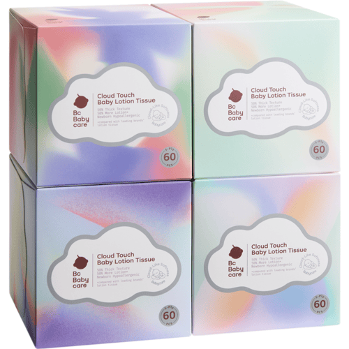 Bc Babycare Lotion Tissue 4 × 60 = 240 stuks, 5-laags