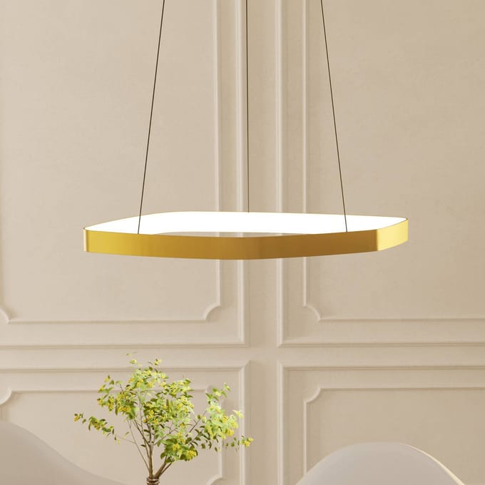 EGLO Vallerosa Hanglamp - LED - Ø 58 cm - Goud|Wit - Dimbaar - Staal