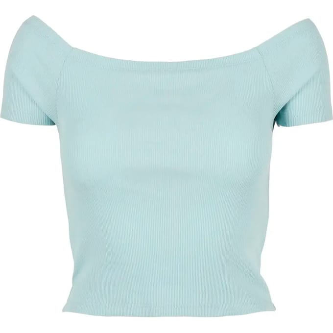 Dames-T-shirt Urban Classics épaule nue (Grandes tailles)