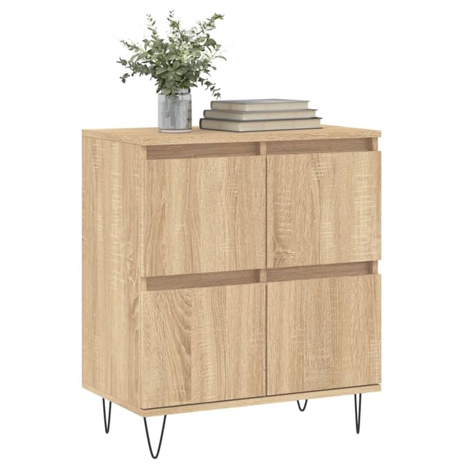 vidaXL Dressoir 60x35x70 cm bewerkt hout sonoma eikenkleurig