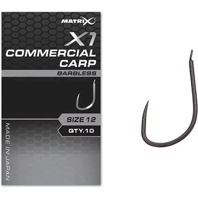 Matrix X1 Commercial Carp Spade-Barbless (10 pcs) - Maat : 14