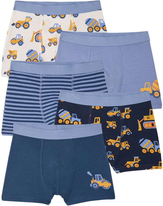 Vertbaudet Set boxershorts voor jongens met graafmachine