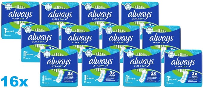 16 x Always - Ultra Day - Maandverband - Normal - 16 x 15