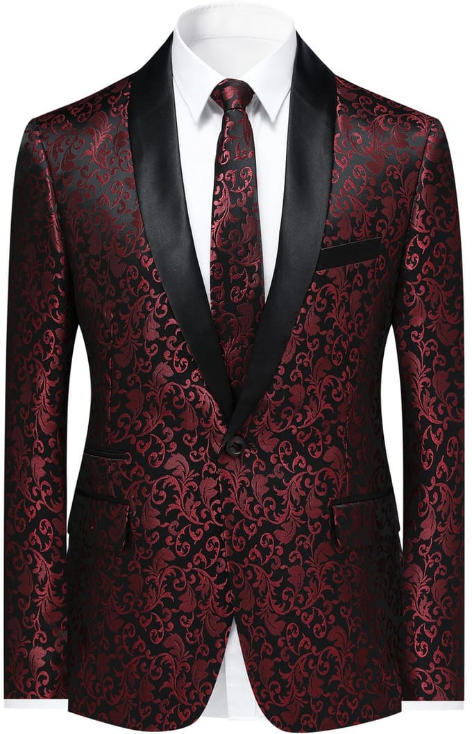 ALLTHEMEN Modieus Heren Colbert - Vierknoopsmouwen Pak - S