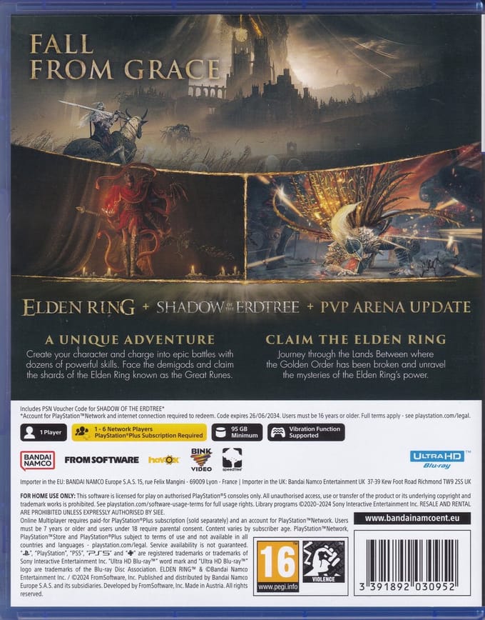 Elden Ring (Shadow of the Erdtree Edition) - Sony PlayStation 5 - RPG