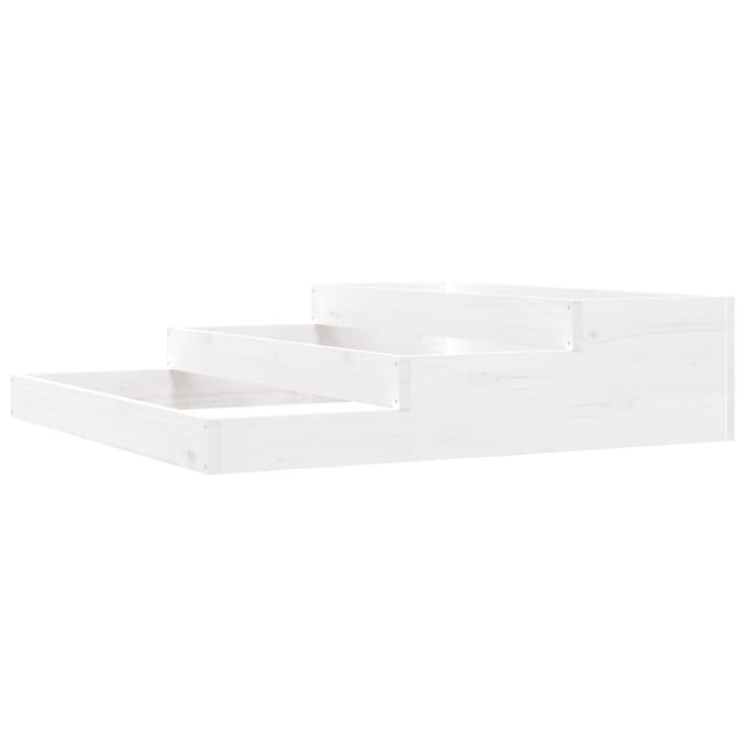vidaXL - Plantenbak - 107x107x27 - cm - massief - grenenhout - wit