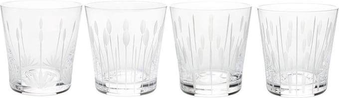 Lalique Lotus set van 4 glazen